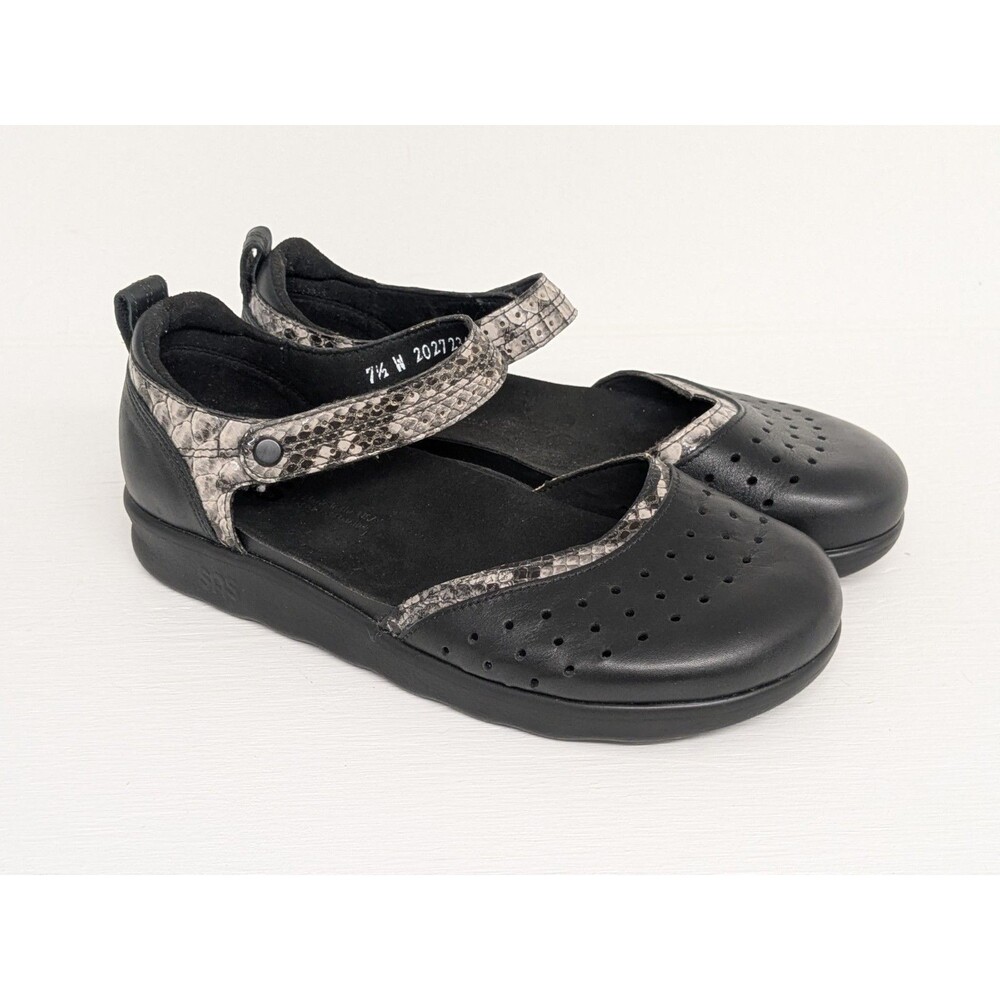 SAS Eden Gravity Women's Mary Jane Shoes Size 7.5 $200 Black Mamba